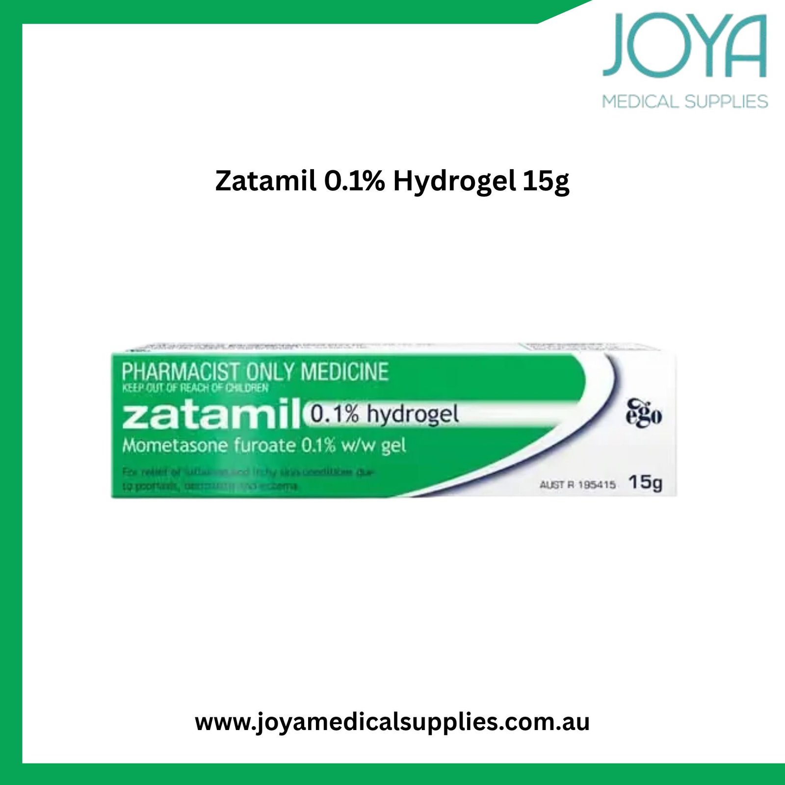 Buy Zatamil 0.1% Hydrogel 15g (S3) - Joya Medical Supplies