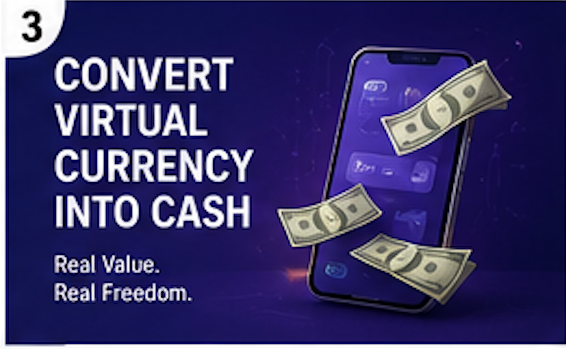 MONETIZE VIRTUAL CURRENCY & VIRTUAL FUNDS; GLOBAL BUSINESS PAY ONLINE